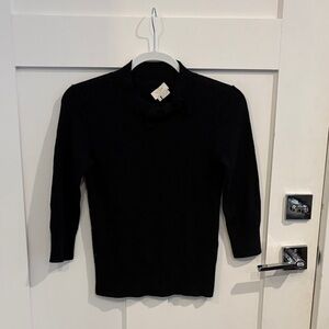 Kate Spade Black Knit Top with Bow Detail